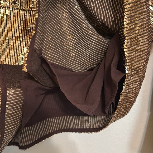 Banana Republic Ulla Sequin Shirt in Gold - XL TALL - Picture 7 of 9